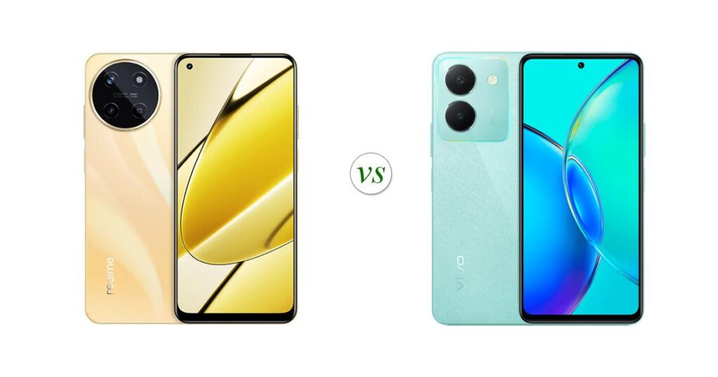Vivo Y36 IPS LCD screen versus Realme 11 Super AMOLED display comparison
