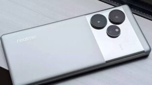 Mobile gamer playing Call of Duty Mobile on Realme GT 6 curved LTPO AMOLED display at ninety frames per second.