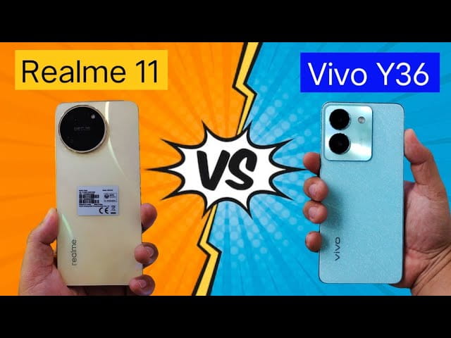 Vivo Y36 and Realme 11 side by side comparison for best phone under 60000 PKR in Pakistan